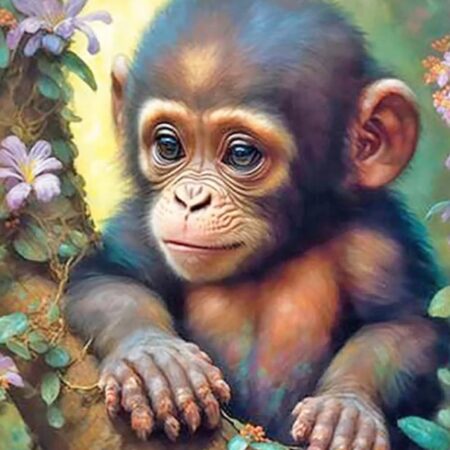 Cuadro Monito Diamond Painting