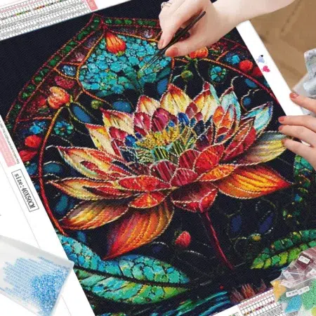 Cuadro Flor de Loto Diamond Painting