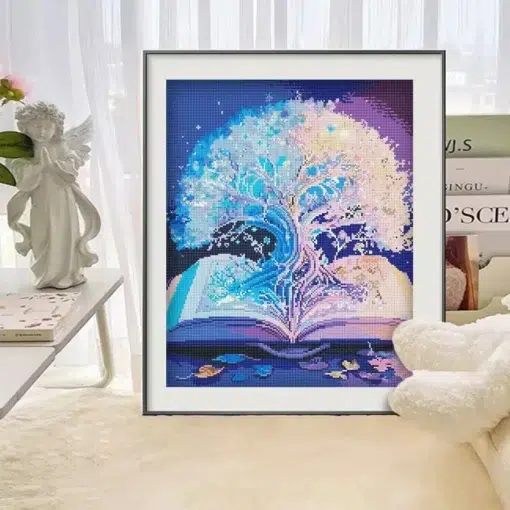 Cuadro Árbol Vida Literaria Diamond Painting