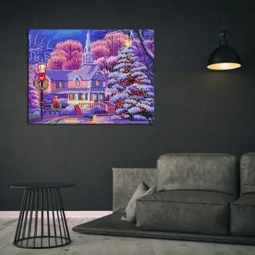 Cuadro LED Paisaje de Invierno Diamond Painting