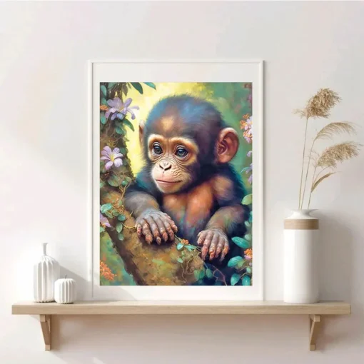 Cuadro Monito Diamond Painting