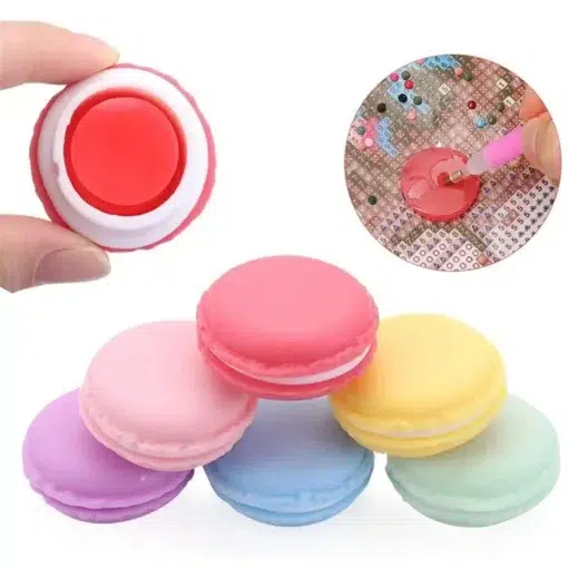 Macarons Arcilla Punto de Cruz de Diamante 3 PCS