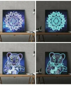 Cuadro Diamond Painting Fluorescente 5D