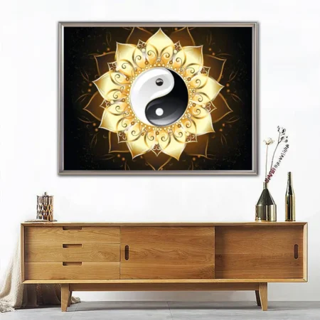 Cuadro Mándala Tai Chi Diamond Painting