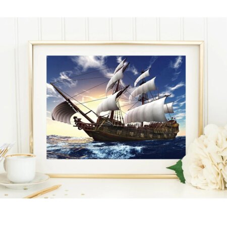 Cuadro Barco Diamond Painting