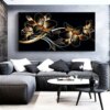 Cuadro Flores Doradas Diamond Painting