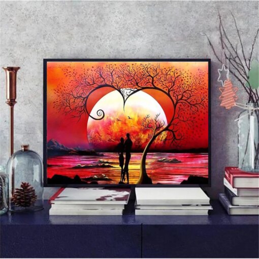 Cuadro Pareja en Atardecer Diamond Painting