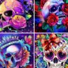 Cuadro de Calavera Diamond Painting 5D