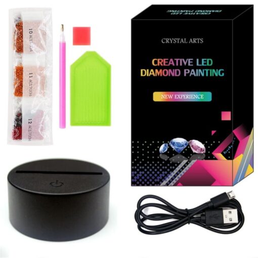 Lámpara LED Diamond Painting Kit 5D