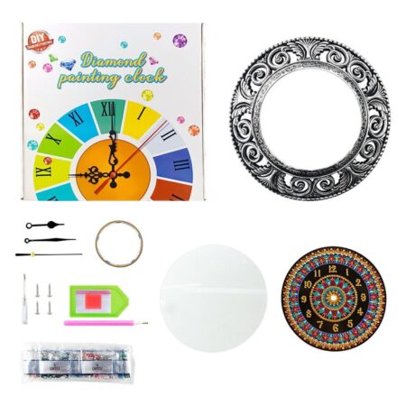 Kit Reloj de pared artesanal diamond painting