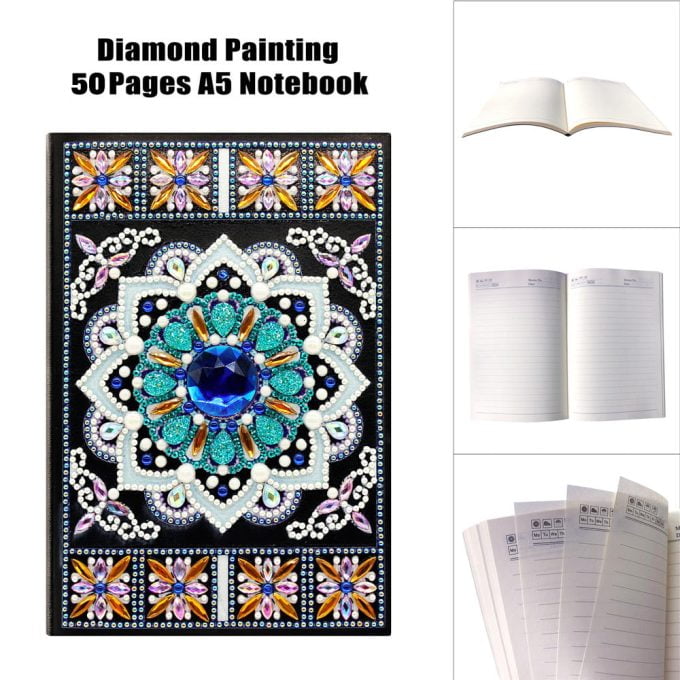 Kit Libretas Personalizadas Diamond Painting decorada con Mandala