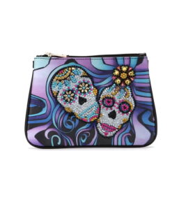 Monedero Calaveras con Diamantes de Cristal