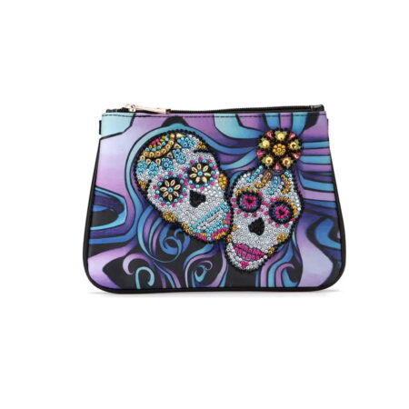 Monedero Calaveras con Diamantes de Cristal