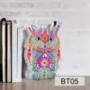 Portalápices Búho Rosado Pintura de Diamantes - Imagen 2