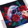 Cuadro de Calavera Diamond Painting 5D - Imagen 2
