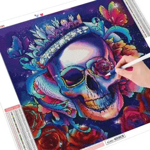 Cuadro de Calavera Diamond Painting 5D