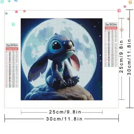 Stitch en la Luna Diamond Painting