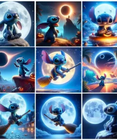 Stitch en la Luna Diamond Painting
