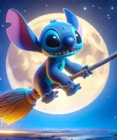 Stitch en la Luna Diamond Painting
