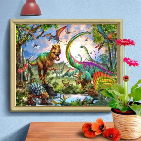 Cuadro Dinosaurio Diamond Painting