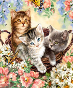 Cuadro Gatitos Felices Diamond Painting