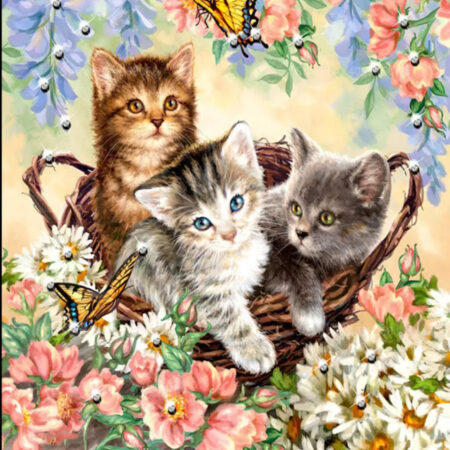 Cuadro Gatitos Felices Diamond Painting