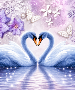 Cuadro Imagen de un Cisne Diamond Painting