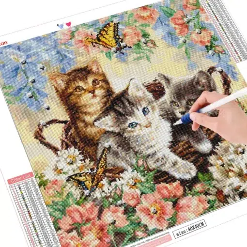 Gatitos Felices Diamond Painting