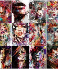 Cuadro Mujer Abstracto Diamond Painting