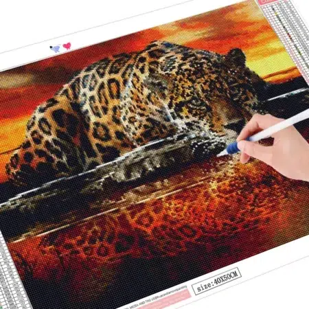 Cuadro Leopardo en la Selva Diamond Painting