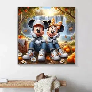 Minnie y Mickey Mouse en el Río Diamond Painting