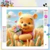 Winnie the Pooh con Ramo de Flores Diamond Painting