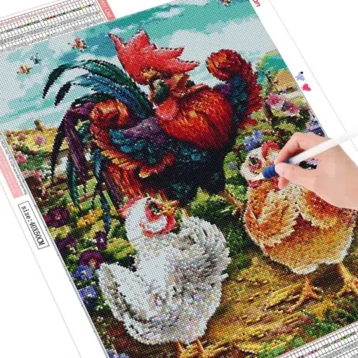 Cuadro Pollos de la Granja Diamond Painting