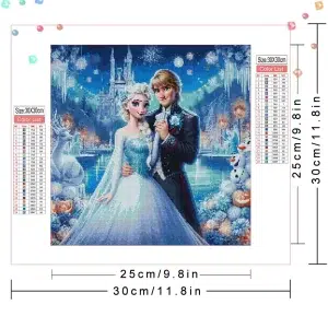 Cuadro Elsa y Kristoff en el Castillo de Hielo Diamond Painting