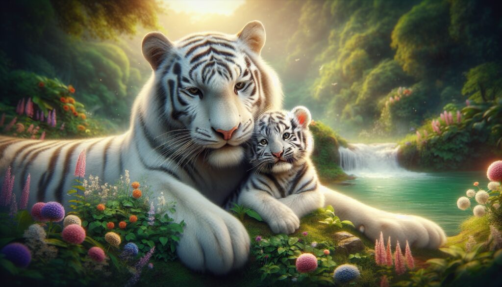 Bebé Tigre Blanco Diamond Painting