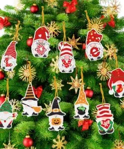 Colgantes Arbol Navidad Pintura Diamantes Set