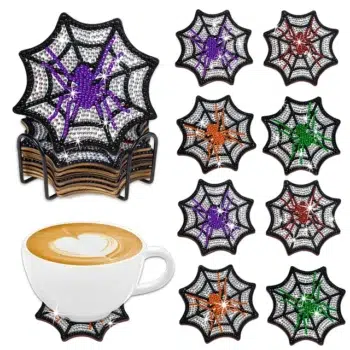 Posavasos Telaraña Halloween Diamond Painting