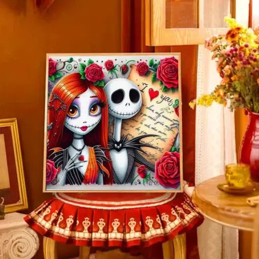 Jack y Sally Bordado de Diamante 5D DIY