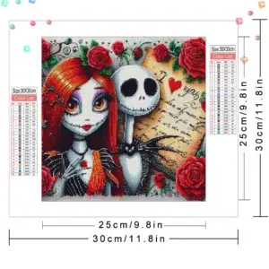 Jack y Sally Bordado de Diamante 5D DIY