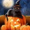 Cuadro Halloween Calabazas Arte De Diamantes DIY