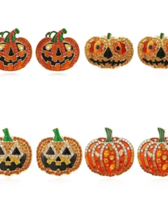 Pendientes Calabaza Diamond Painting Creativos