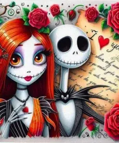 Cuadro Jack Y Sally Bordado De Diamante 5D DIY