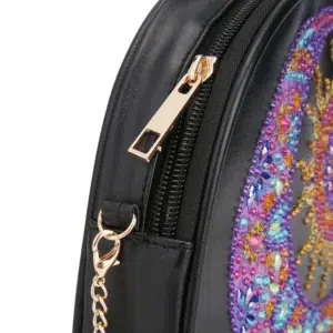 Bolso Hombro con Arte en Diamante con Cadena