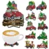 Posavasos Christmas Car Bordado de Diamantes