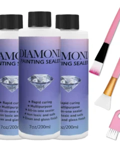 Sellador de pintura rápido y multipropósito con brochas incluidas para manualidades, ideal para un acabado limpio y brillante.