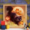 Gato de Halloween Bordado de Diamante 5D DIY - Imagen 2
