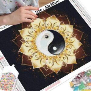 Cuadro Mándala Tai Chi Pintura de Diamantes