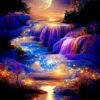 Cuadro Paisaje Luna y Cascada Diamond Painting