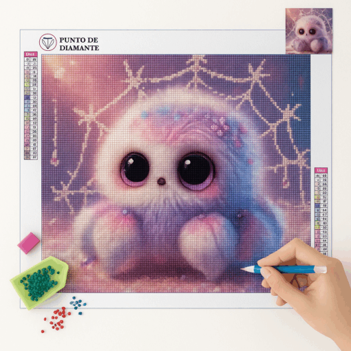 Cuadro Arañita Peluche Pastel Diamond Painting - Imagen 2