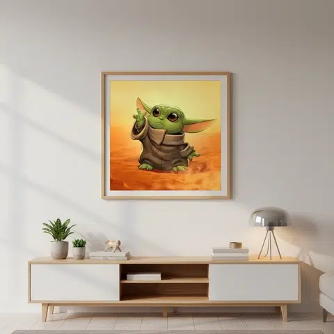 Cuadro Mini Yoda Punto De Diamante 5D Cuadro Mini Yoda Punto De Diamante 5D - Imagen 3